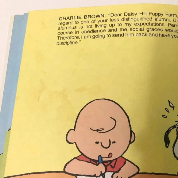 Vintage 1987 Golden Story Book Snoopy Hes  Your Dog Charlie Brown Book - Picture 12 of 16